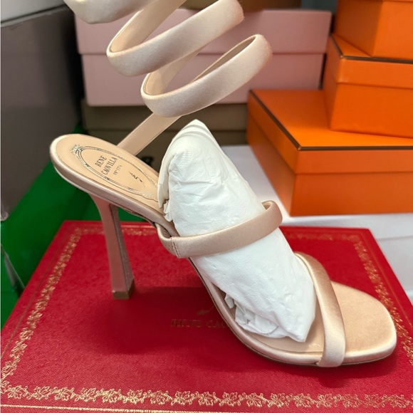 Elegant Beige Strappy Heels